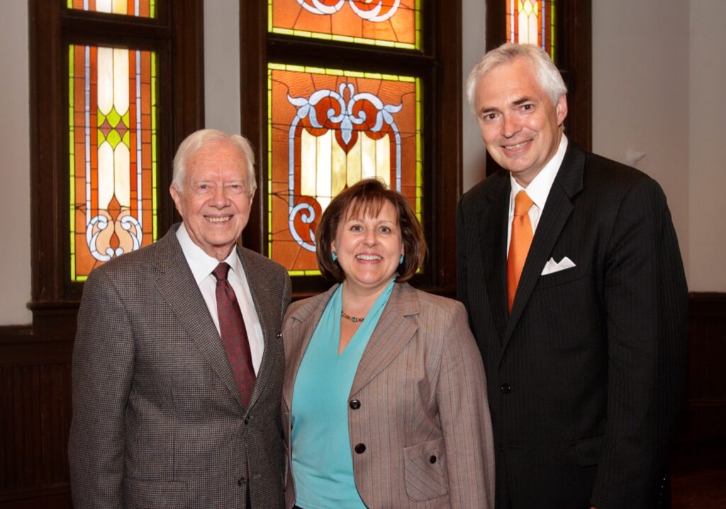 President Underwood, Lesli and former President Jimmy Carter