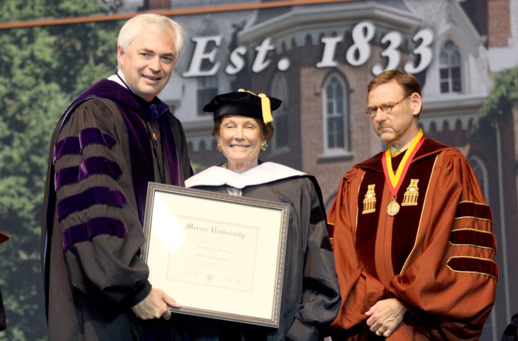 President Underwood with Neva Fickling at Commencement